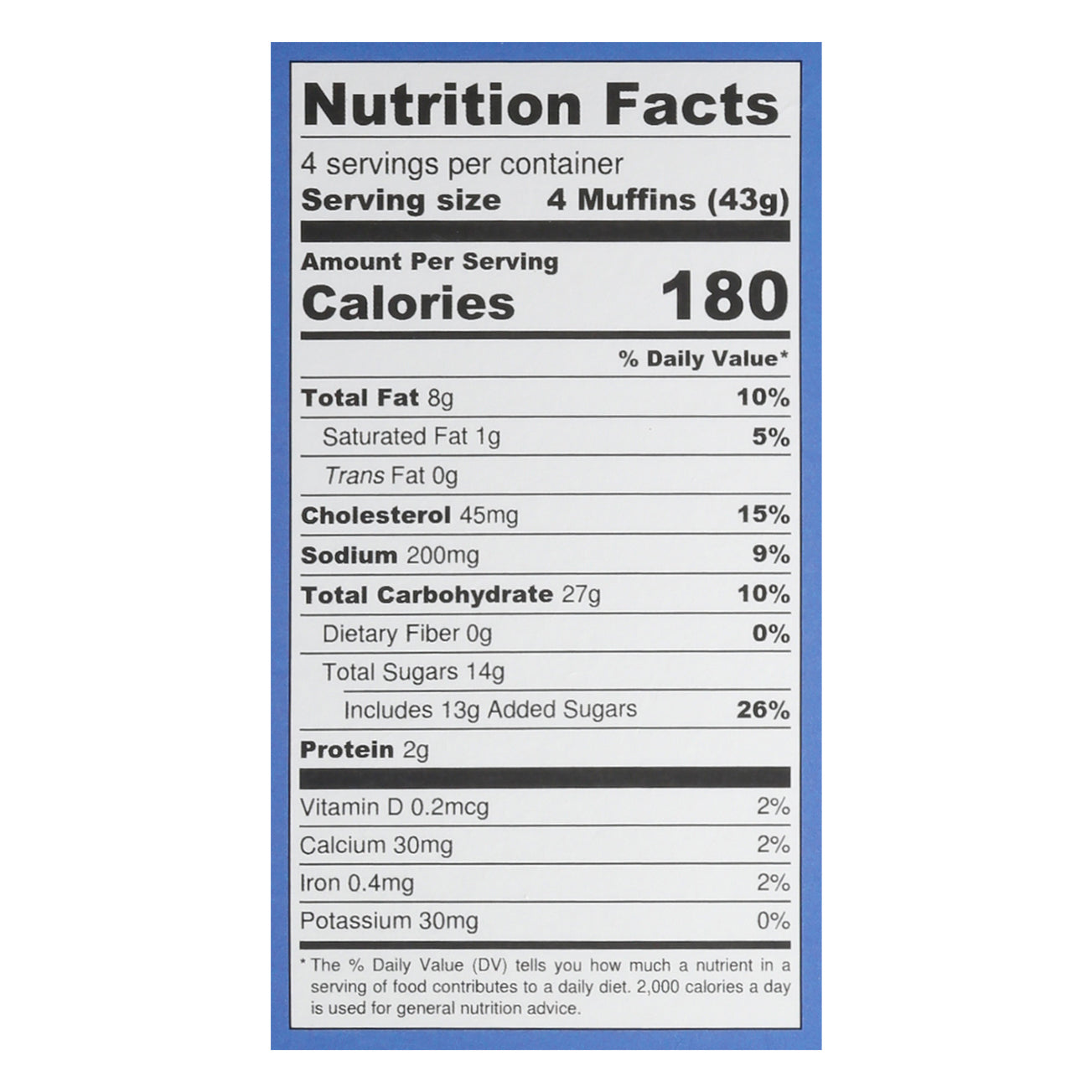 Katz Blueberry Muffin Snacks 4 Snack Packs