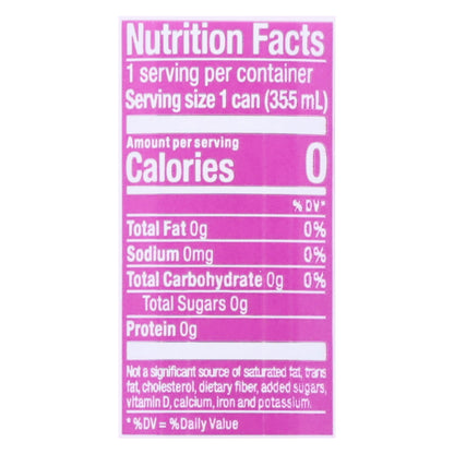 Zevia Zero Sugar Raspberry Lime Energy Drink 12 fl oz