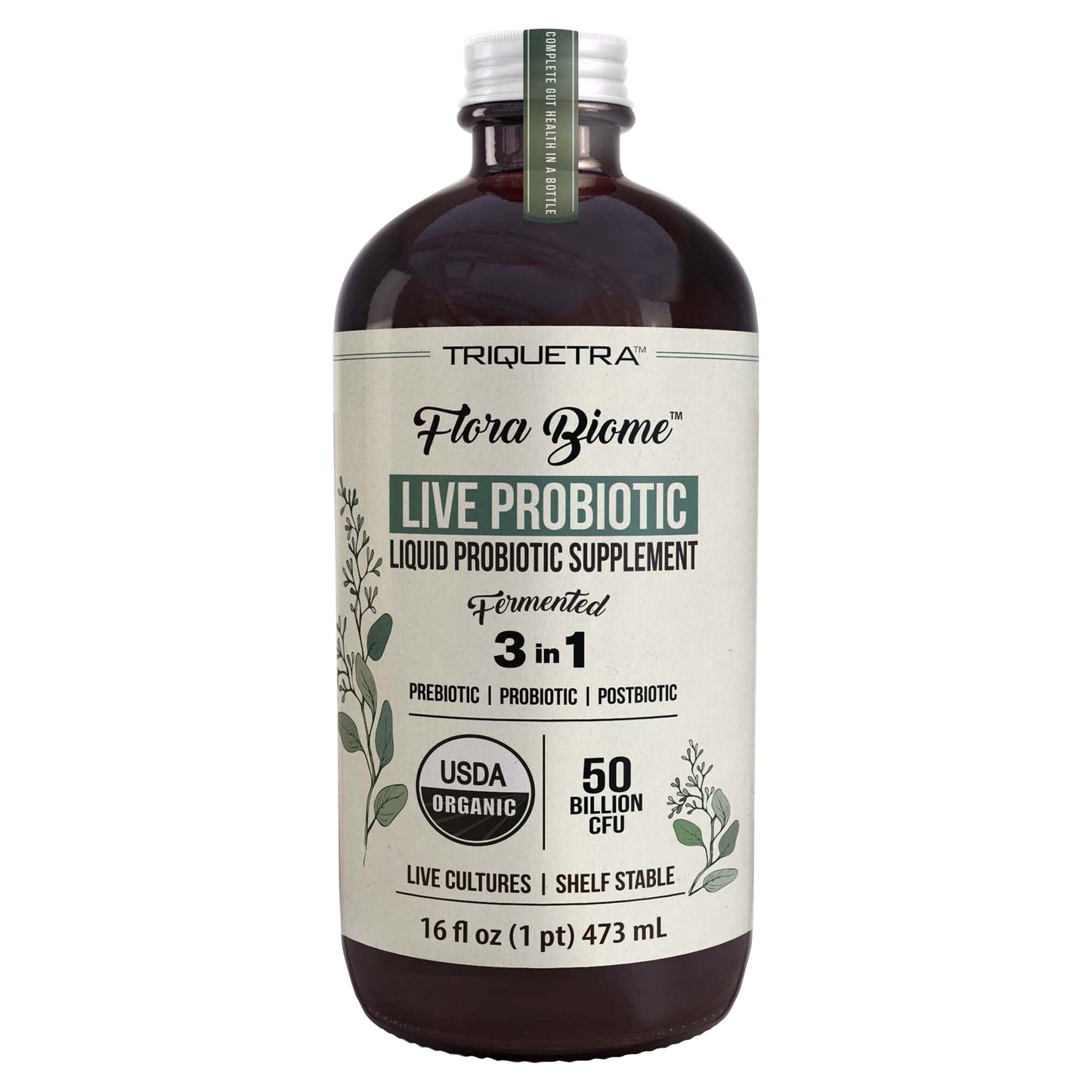 Triquetra Flora Biome Fermented 3 in 1 Live Probiotic 16 fl oz