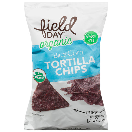 Field Day Organic Blue Corn Tortilla Chips 9 oz