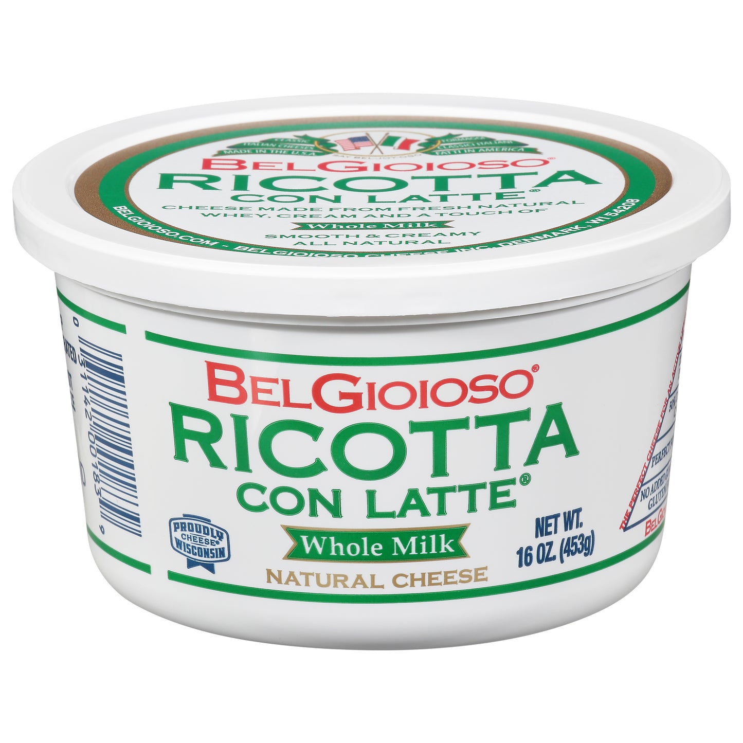 BelGioioso Con Latte Whole Milk Ricotta Cheese 16 oz