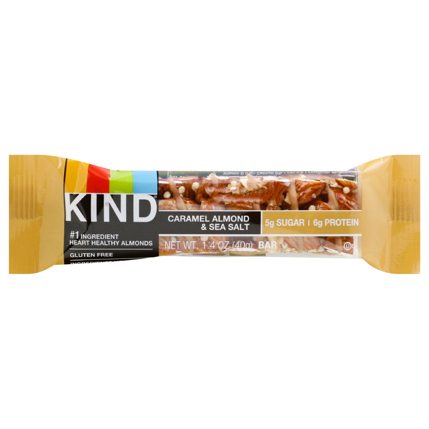 KIND Healthy Snack Bar, Caramel Almond & Sea Salt, 5g Sugar | 6g Protein, Gluten Free Bars, 1.4 OZ, 1 Count