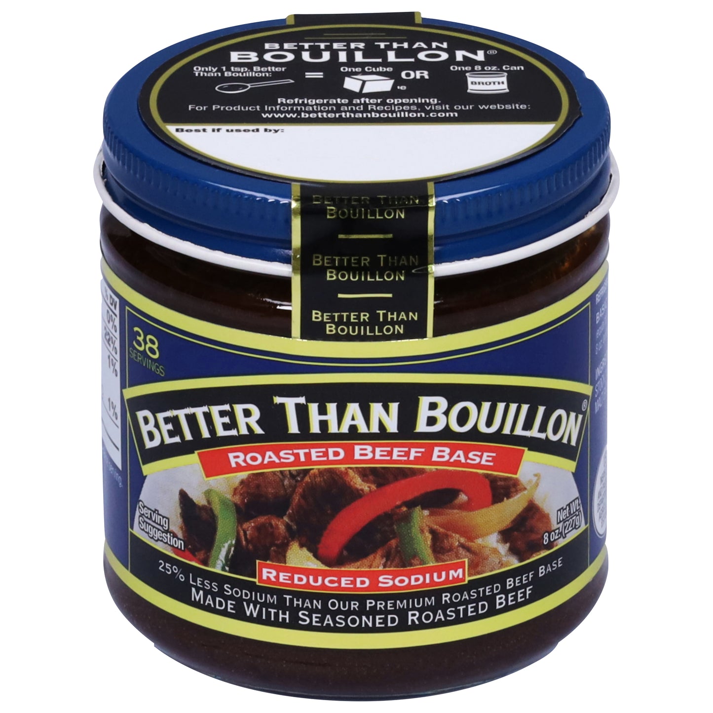 Better Than Bouillon Reduced Sodium Roasted Beef Base 8 oz