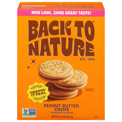 Back to Nature Peanut Butter Creme Sandwich Cookies 8.25 oz