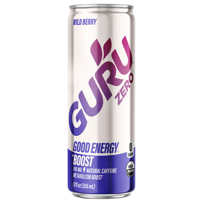 GURU ORGANIC ENERGY DRINK - ZERO Wild Berry 12oz