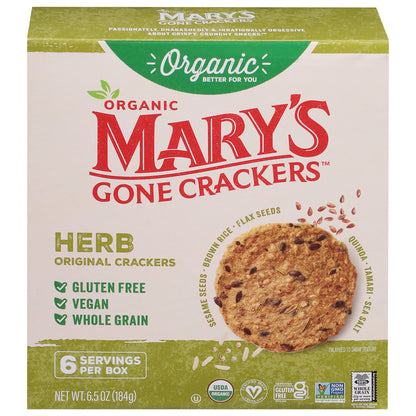 Mary's Gone Crackers Original Organic Herb Crackers 6.5 oz