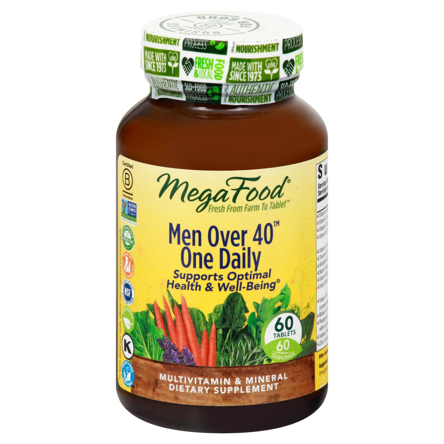 MegaFood Men Over 40 One Daily Tablets Multivitamin & Mineral 60 ea