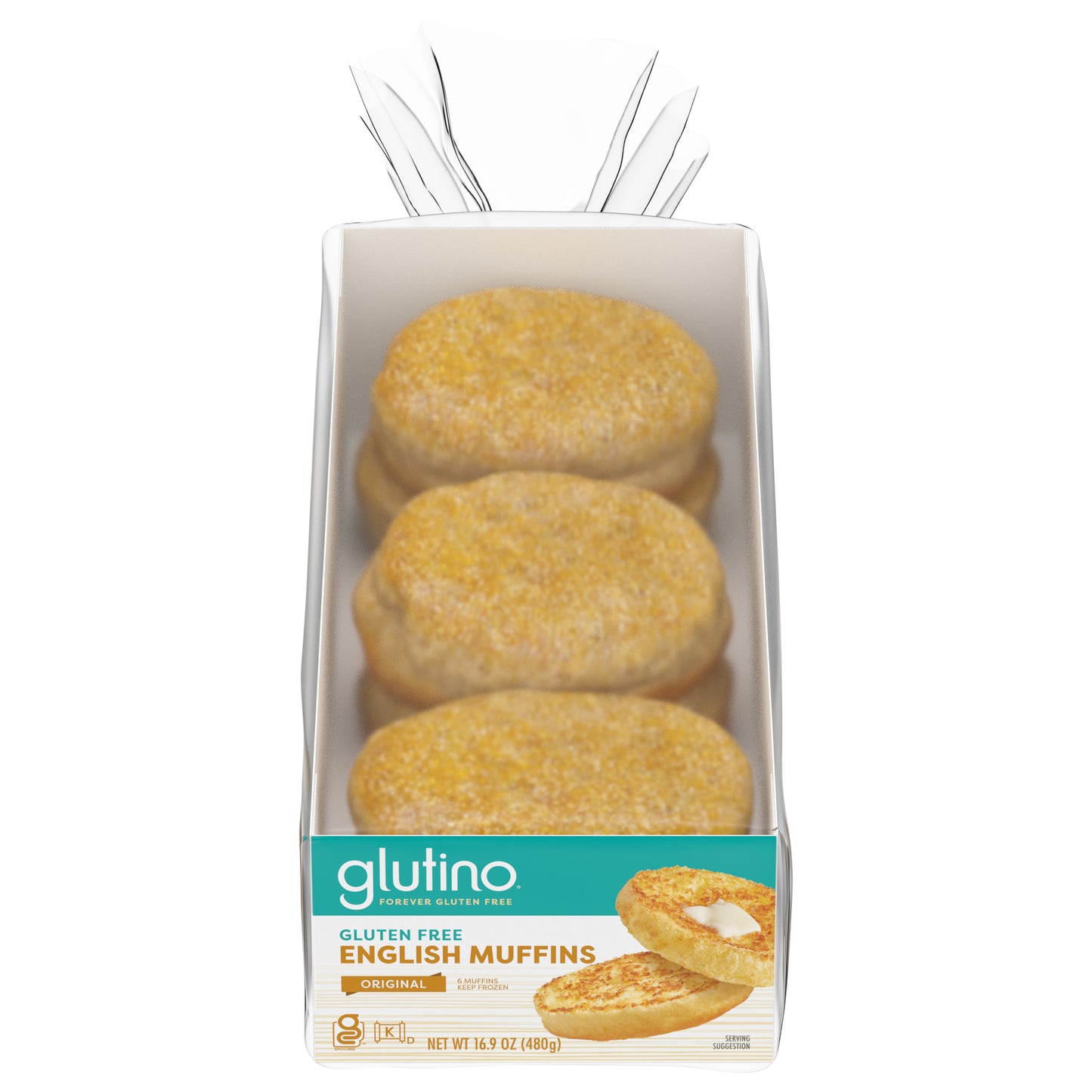 GLUTINO English Muffins, 16.9 oz