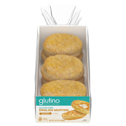 GLUTINO English Muffins, 16.9 oz