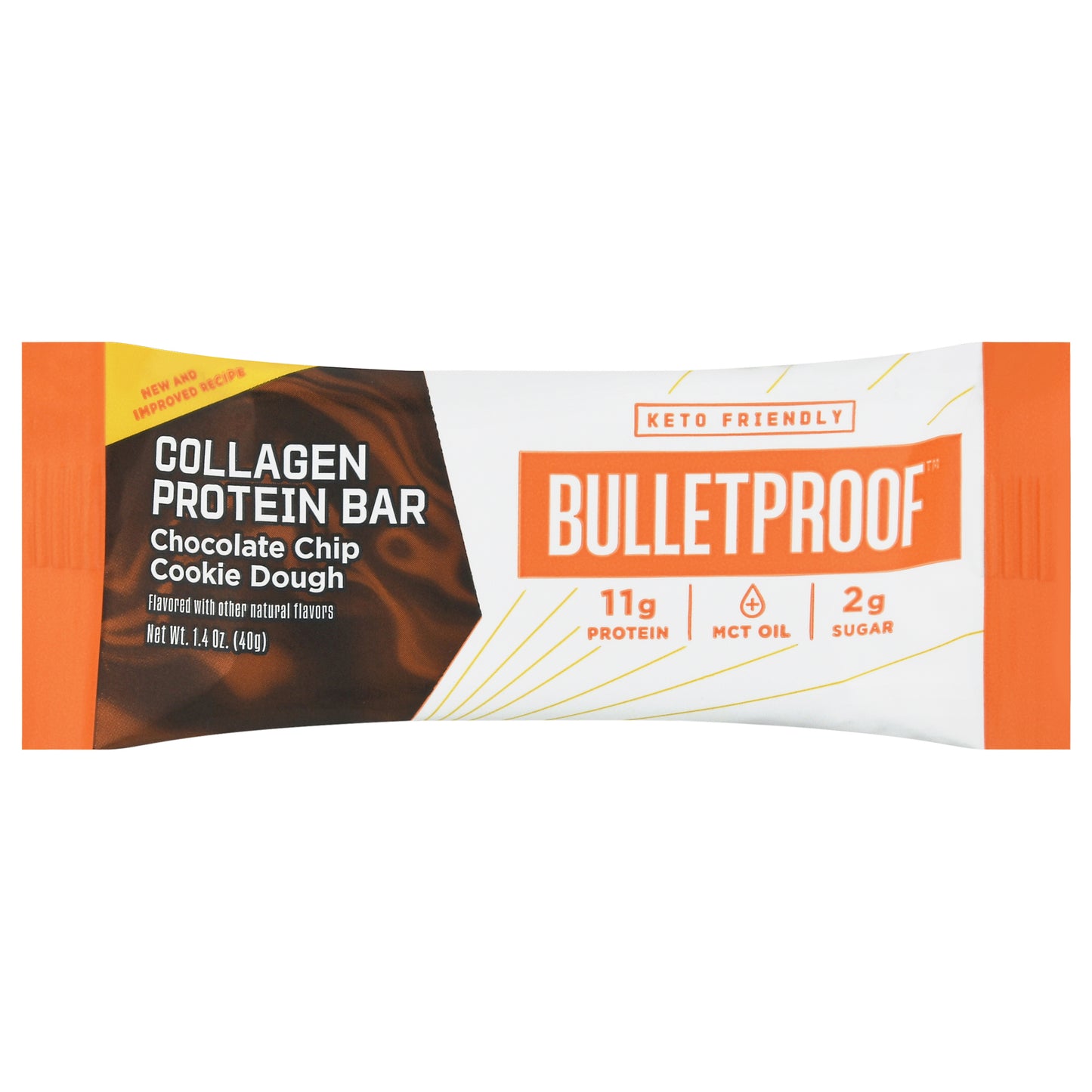 Bulletproof Chocolate Chip Cookie Dough Collagen Protein Bar 1.4 oz