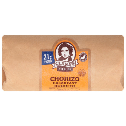 Clara's Kitchen Chorizo Breakfast Burrito 8 oz
