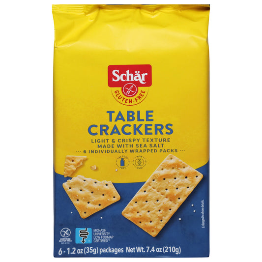 Schar Gluten-Free Table Crackers 6 - 1.2 oz Packages