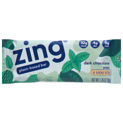 Zing Dark Chocolate Mint Plant-Based Bar 1.76 oz