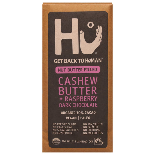 Hu Organic 70% Cacao Cashew Butter + Raspberry Dark Chocolate 2.1 oz