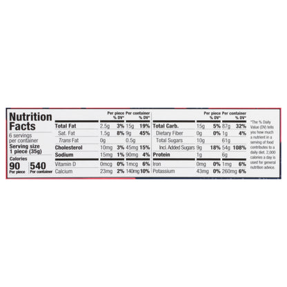 Bubbies Super Premium Red, Ripe Strawberry Mochi 6 - 1.25 oz Packs