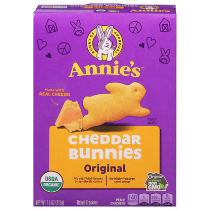 Annie's Cheddar Bunnies Original Baked Crackers 7.5 oz