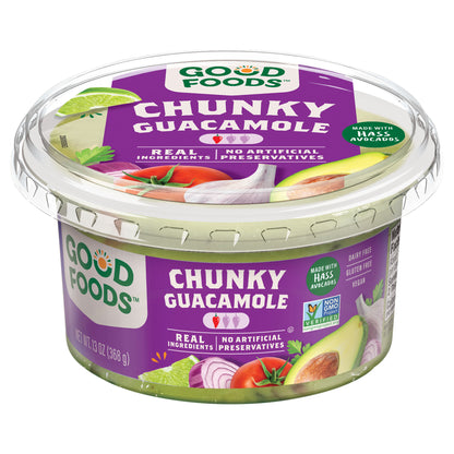 Good Foods Traditional Chunky Guacamole 13 oz. Tub