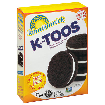 Kinnikinnick Kinni Toos Chocolate Sandwich Creme Cookies 8 oz