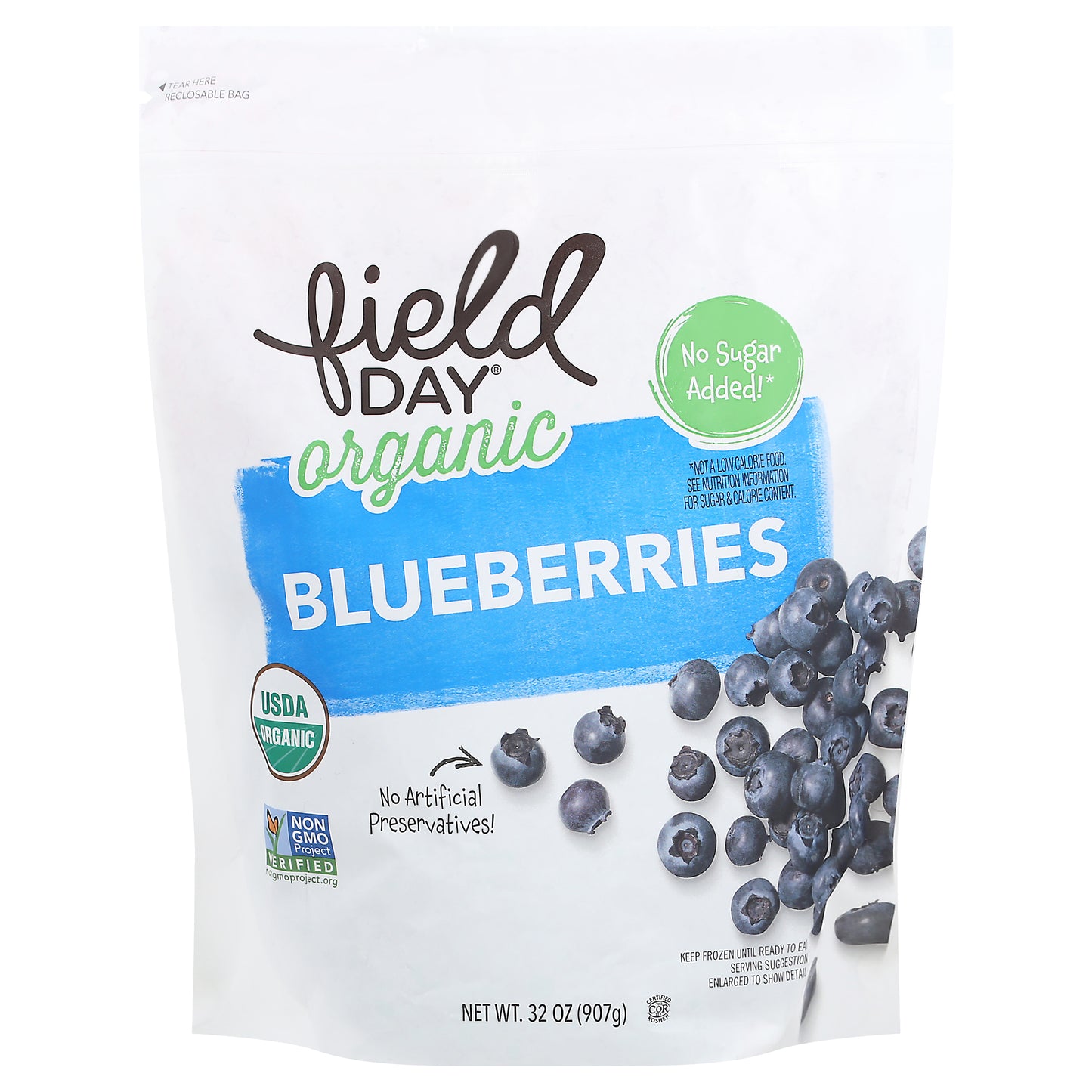 Field Day Organic Blueberries 32 oz Pouch