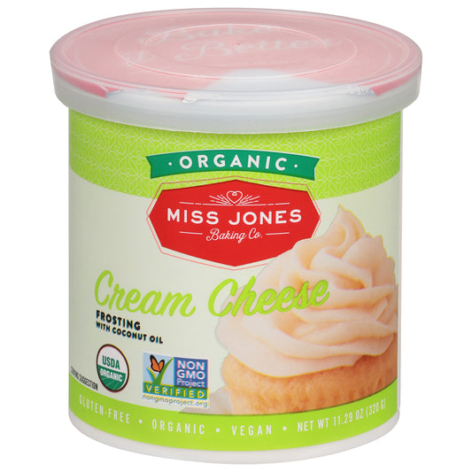 Miss Jones Baking Co. Organic Cream Cheese Frosting with Coconut Oil 11.29 oz