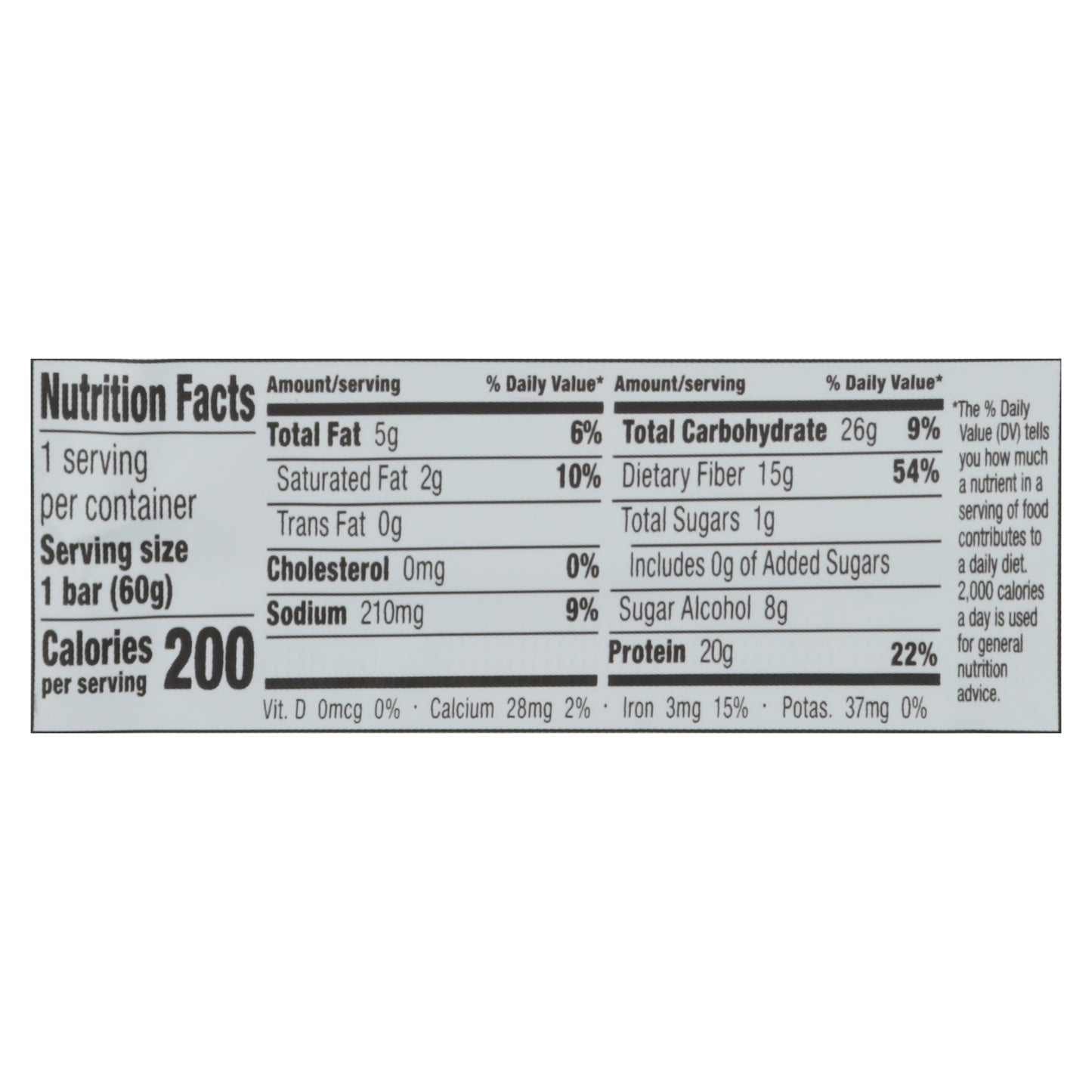 No Cow Chocolate Chip Cookie Dough Protein Bar 2.12 oz