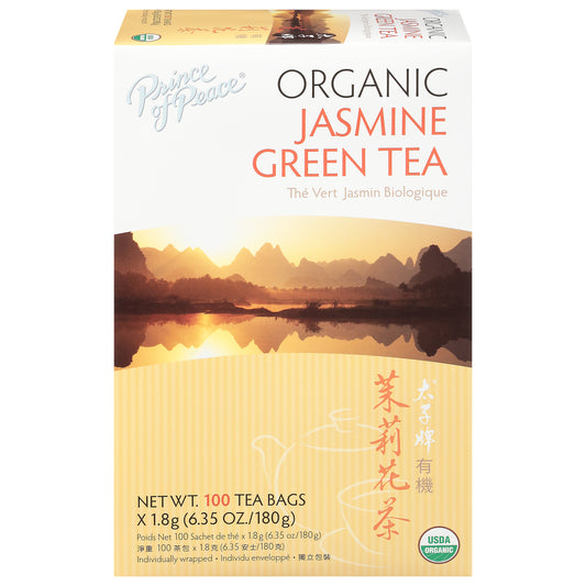 Prince of Peace Organic Jasmine Green Tea 100 - 1.8 g Tea Bags