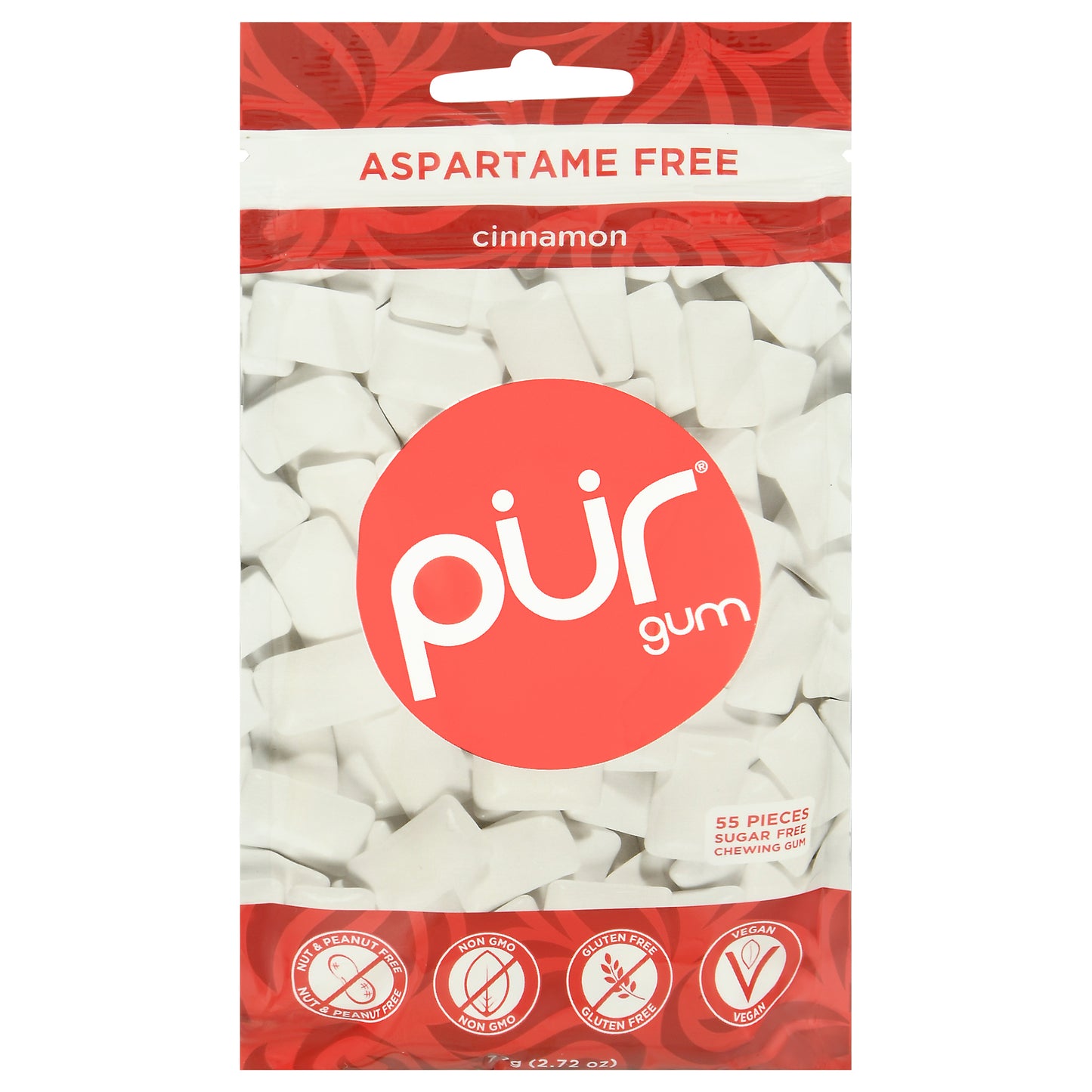 Pur Aspartame Free Cinnamon Sugar Free Chewing Gum 55 ea