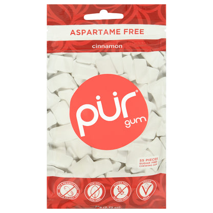 Pur Aspartame Free Cinnamon Sugar Free Chewing Gum 55 ea