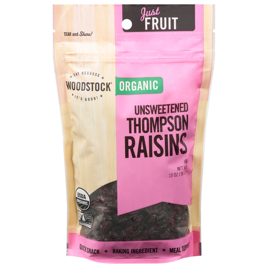 Woodstock Organic Unsweetened Thompson Raisins 13 oz