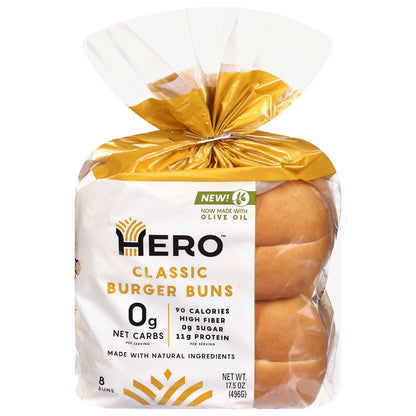 Hero Classic Burger Buns 8 Each