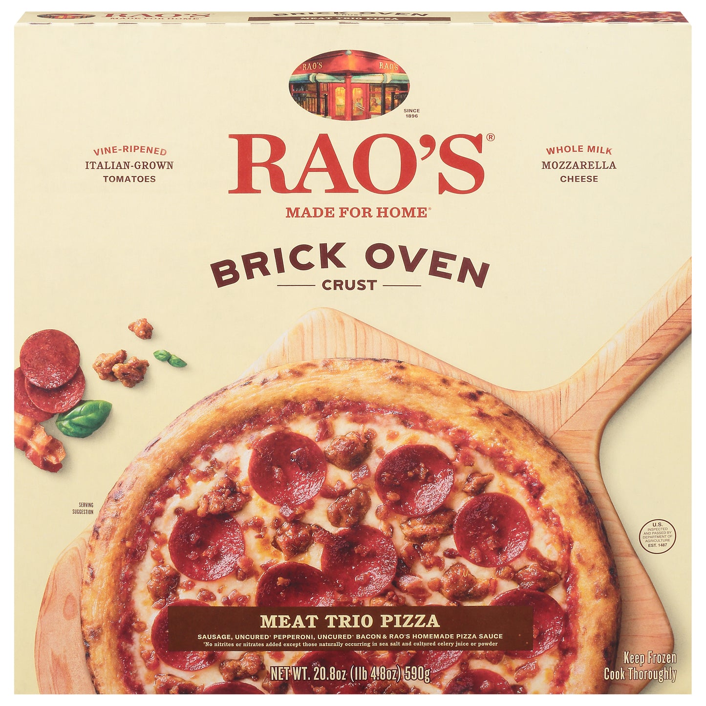 Rao's Made for Home Brick Oven Crust Meat Trio Pizza 20.8 oz