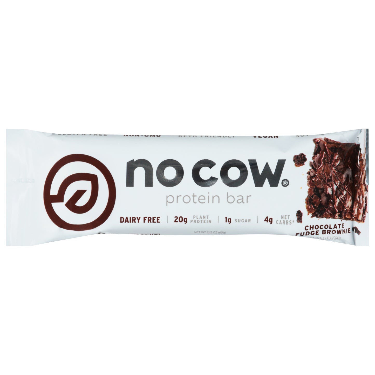 No Cow Chocolate Fudge Brownie Protein Bar 2.12 oz