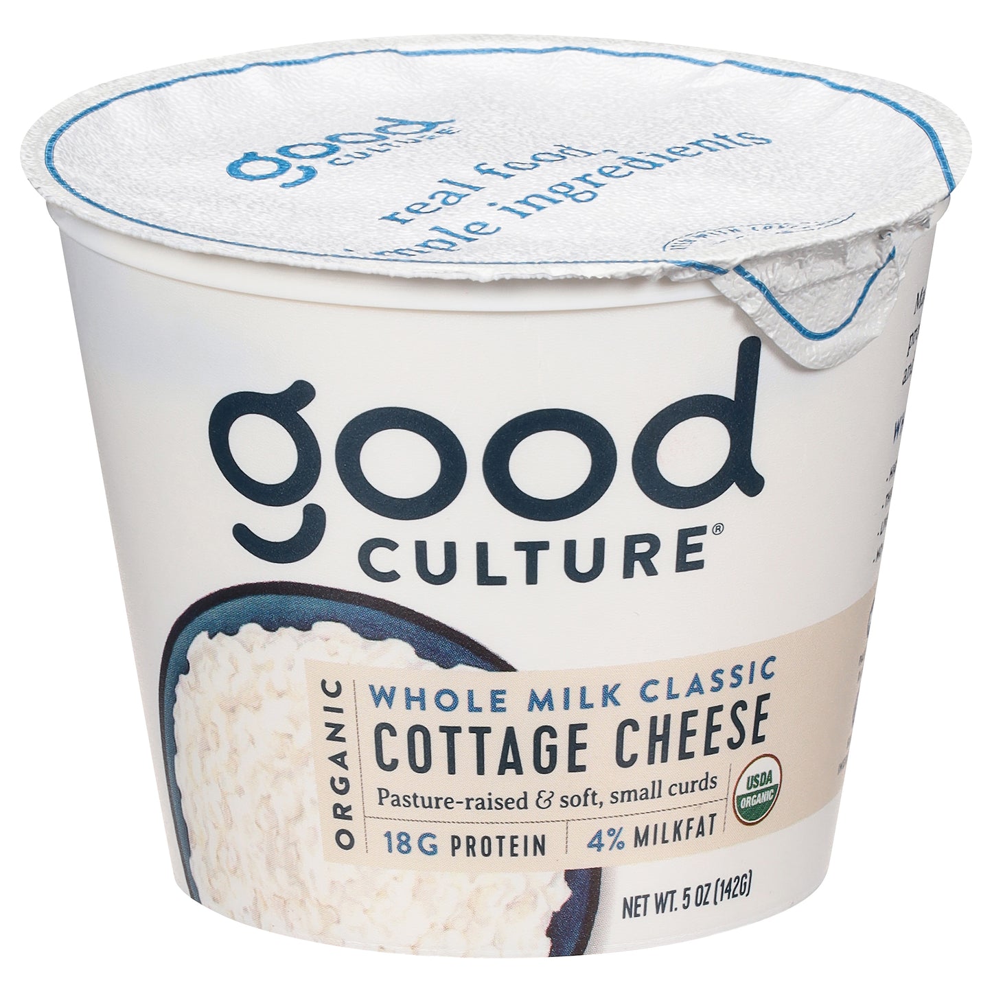 Good Culture Organic Whole Milk Classic Cottage Cheese 5 oz