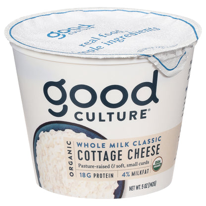 Good Culture Organic Whole Milk Classic Cottage Cheese 5 oz