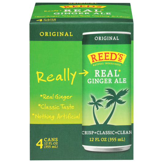 Reed's Real Original Ginger Ale 4 - 12 fl oz Cans