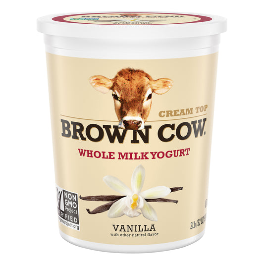 Brown Cow® Cream Top Vanilla Whole Milk Yogurt 32 oz. Carton