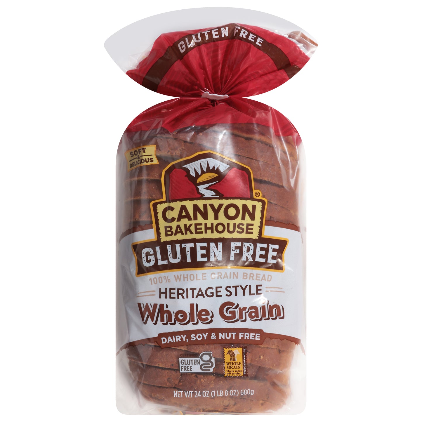 Canyon Bakehouse Gluten Free 100% Whole Grain Heritage Style Whole Grain Bread 24 oz