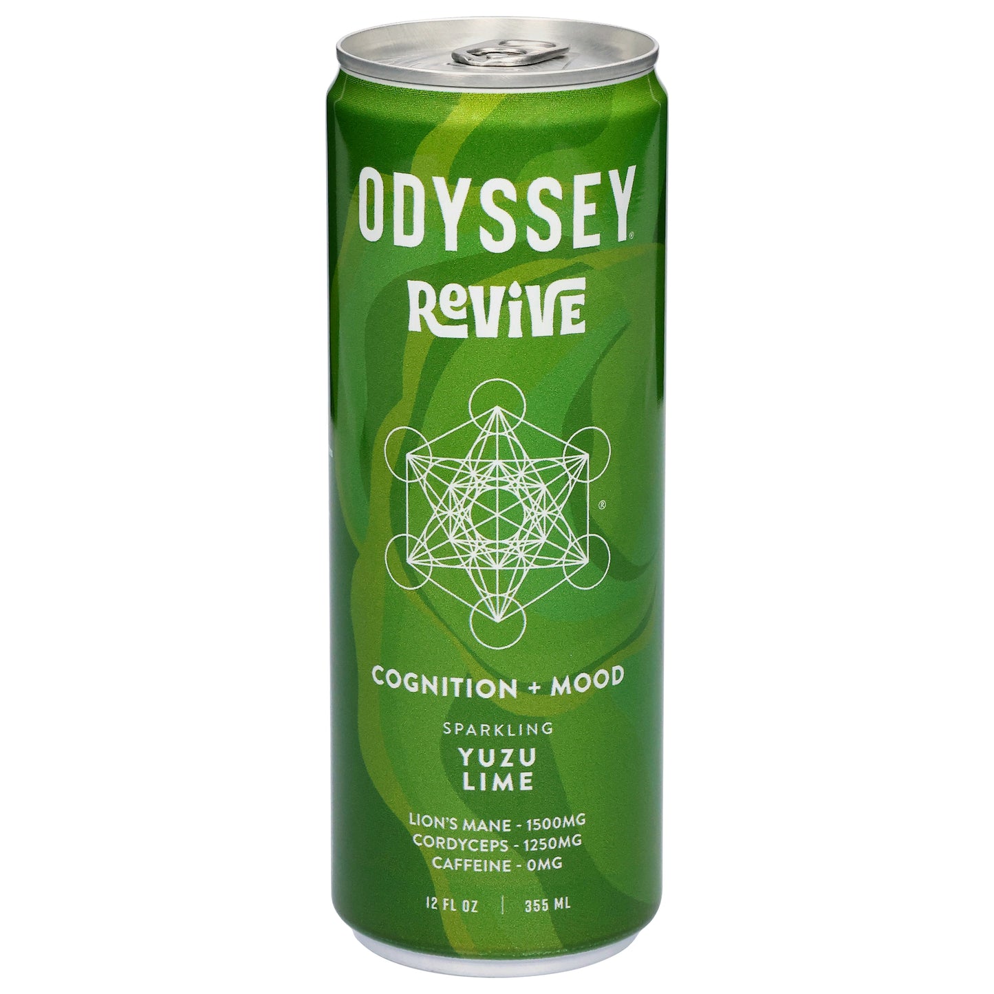 Odyssey Revive Sparkling Yuzu Lime Cognition + Mood Drink 12 fl oz