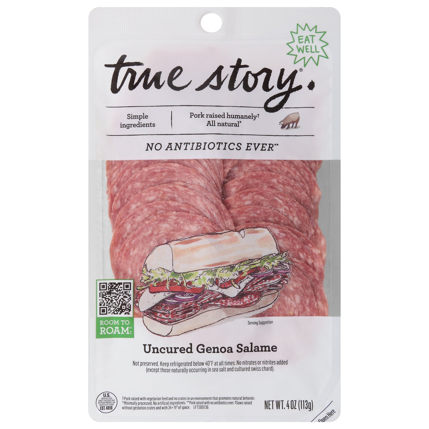 True Story Uncured Genoa Salami 4 oz