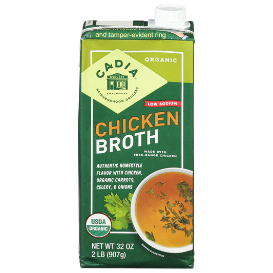 Cadia Low Sodium Organic Chicken Broth 32 oz