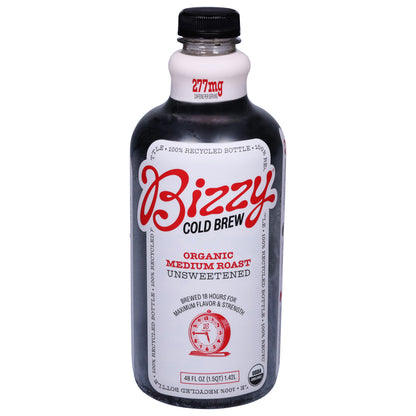 Bizzy Organic Medium Roast Unsweetened Cold Brew 48 fl oz