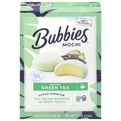 Bubbies Matcha Green Tea Mochi 6 - 1.25 oz ea
