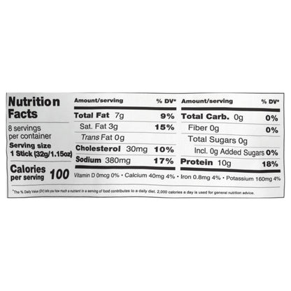 Chomps Grass-Fed and Finished Jalapeño Beef Meat Sticks, 8 count