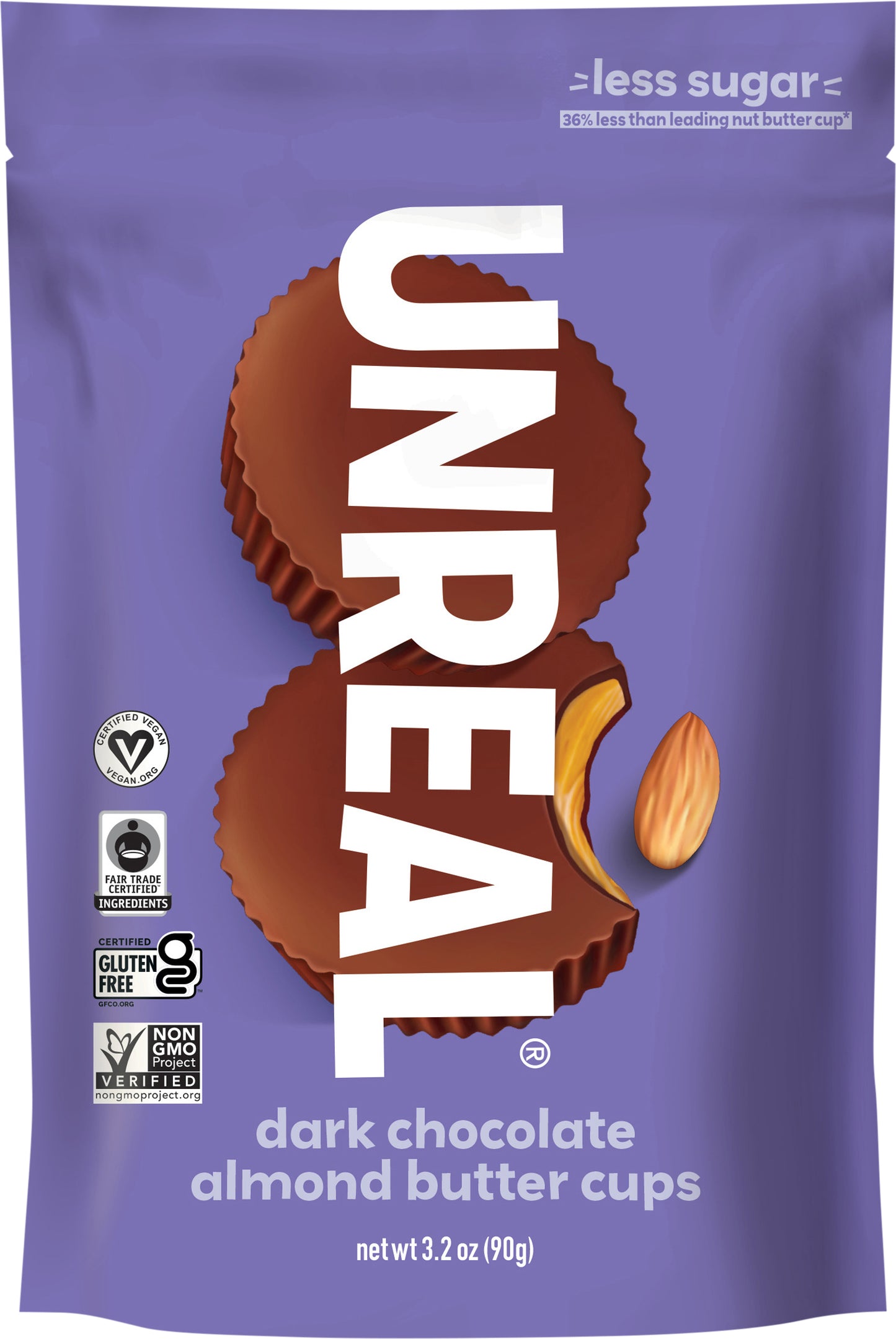 UNREAL Dark Chocolate Almond Butter Cups 3.2 oz