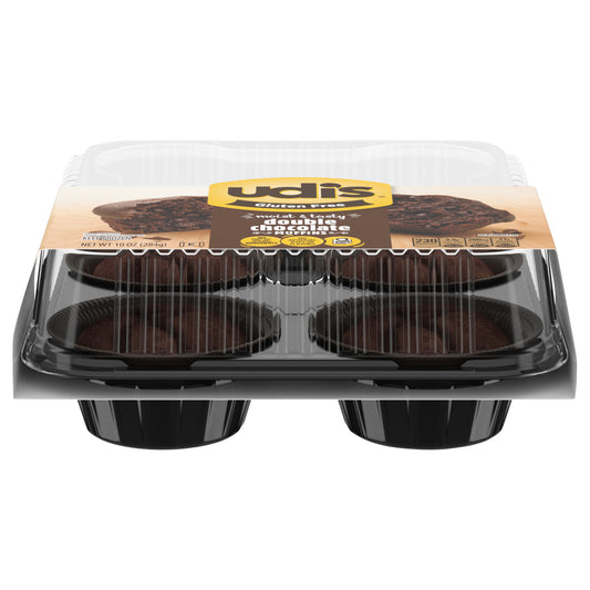 Udi's Gluten Free Double Chocolate Muffins, Frozen, 10 oz. 4 Count