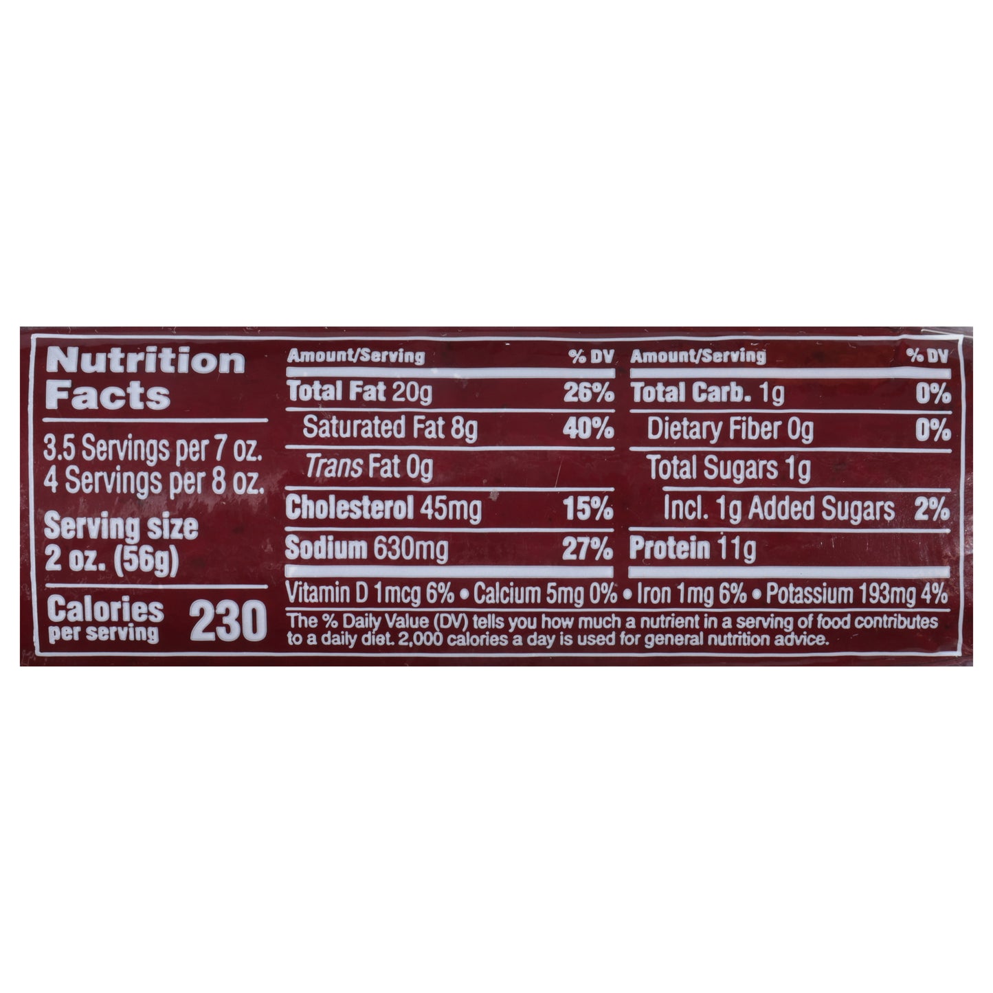 Niman Ranch All Natural Uncured Summer Sausage 8 oz