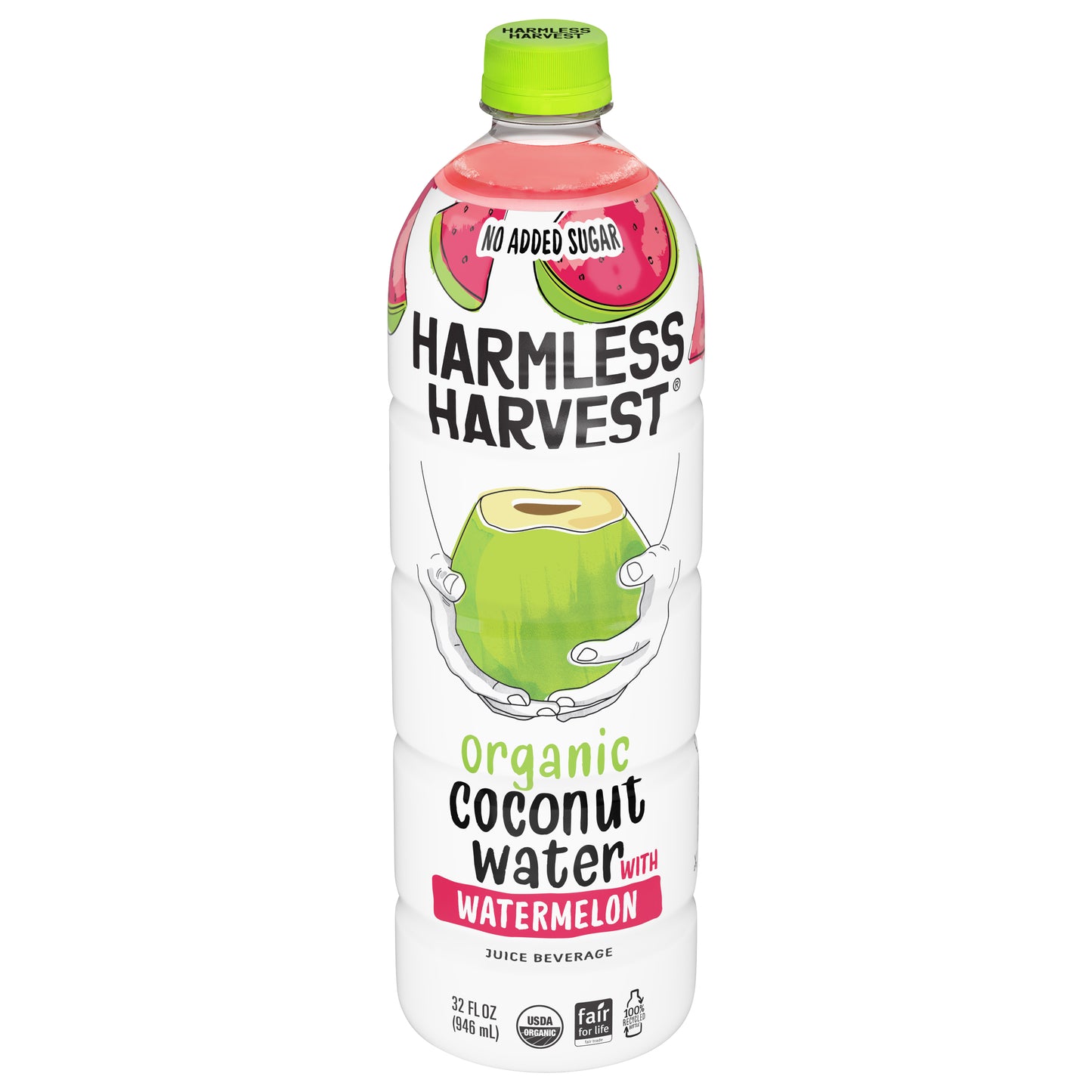 Harmless Harvest Organic No Added Sugar Coconut Water with Watermelon 32 fl oz