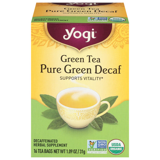 Yogi Tea Bags Pure Green Decaf Green Tea 16 ea