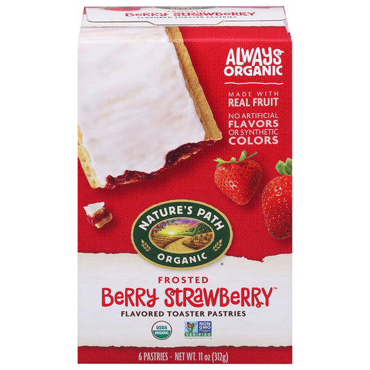 Nature's Path Organic Frosted Berry Strawberry Toaster Pastries 6 ea