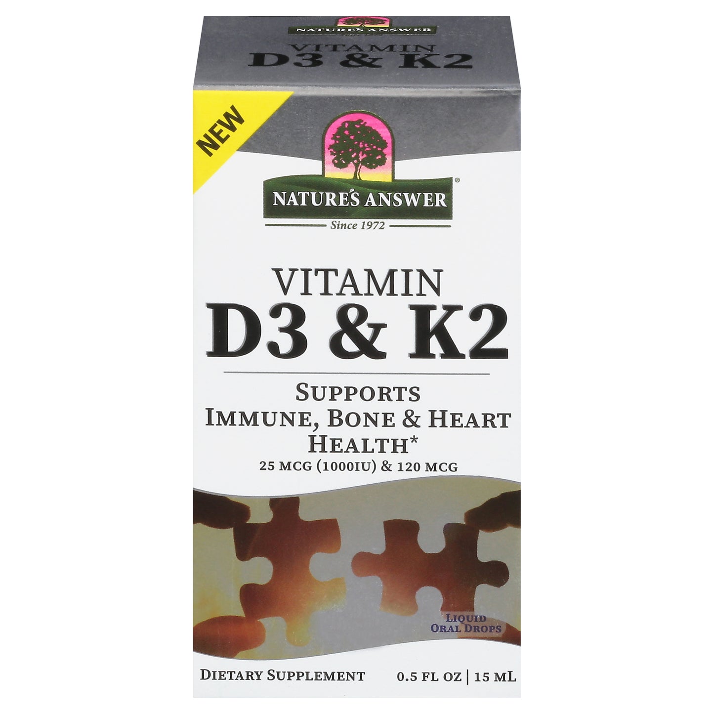 Nature's Answer Vitamin D3 & K2 0.5 fl oz